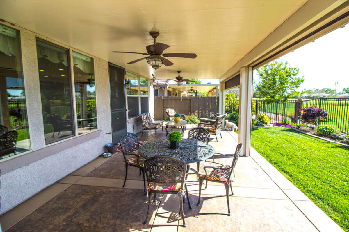 stunning concrete patio