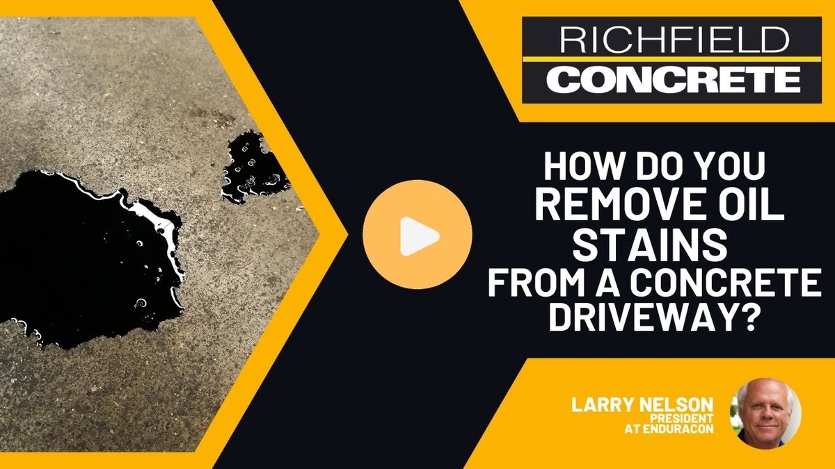 How Do You Remove Oil Stains from a Concrete Driveway?