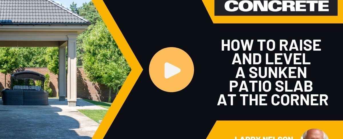 How to Raise and Level a Sunken Patio Slab at the Corner