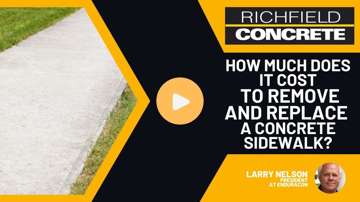 How Much Does it Cost to Remove and Replace a Concrete Sidewalk?